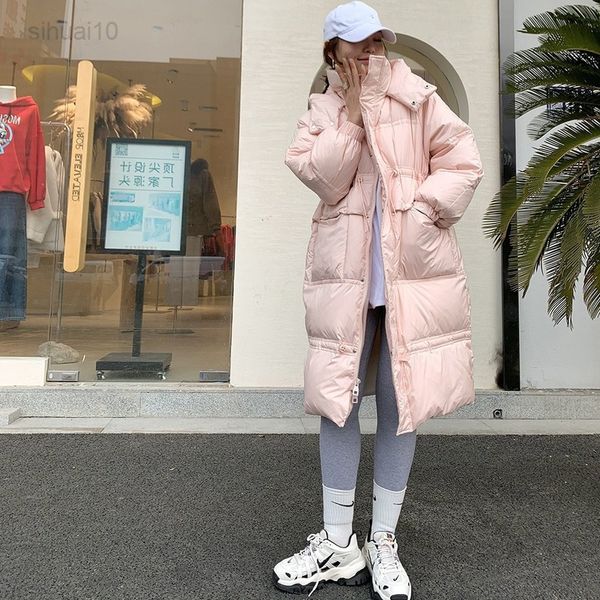 qingwen new winter jackt women solid color long hooded drawstring large pocket 90% white duck down jacket parka casaco feminino l220725, Black
qingwen new winter jackt women solid color long hooded drawstring large pocket 90% white duck down jacket parka casaco feminino l220725, Black