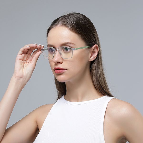 fashion sunglasses optical eyeglasses for women titanium glasses frameless spring hinge readers with case for men, Silver
fashion sunglasses optical eyeglasses for women titanium glasses frameless spring hinge readers with case for men, Silver