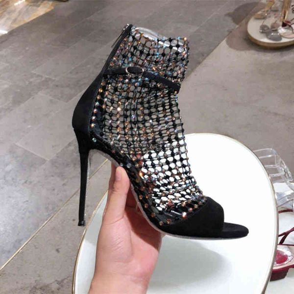 star's same 2022 new line buckle rhinestone open toe mesh fine heel high heels roman sandals outlet_py1c, Black
star's same 2022 new line buckle rhinestone open toe mesh fine heel high heels roman sandals outlet_py1c, Black