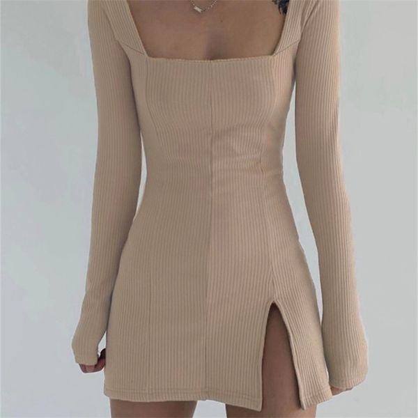 darlingaga elegant square neck ribbed black dress female knitted side split bodycon dress long sleeve fashion mini dresses basic 220809, Black;gray
darlingaga elegant square neck ribbed black dress female knitted side split bodycon dress long sleeve fashion mini dresses basic 220809, Black;gray
