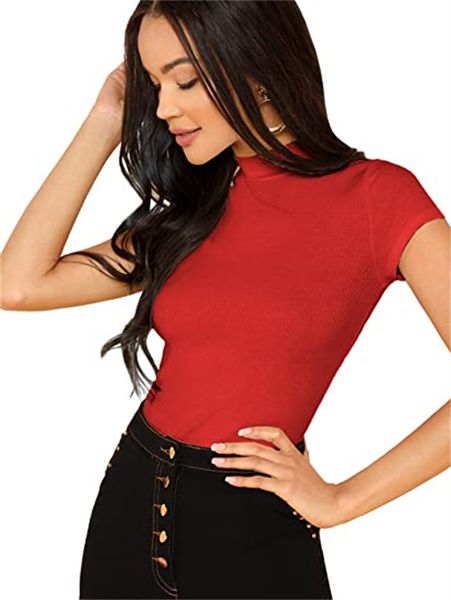 & tees women's close-knit crop t-shirt with corporate collar and short sleeves, White
& tees women's close-knit crop t-shirt with corporate collar and short sleeves, White