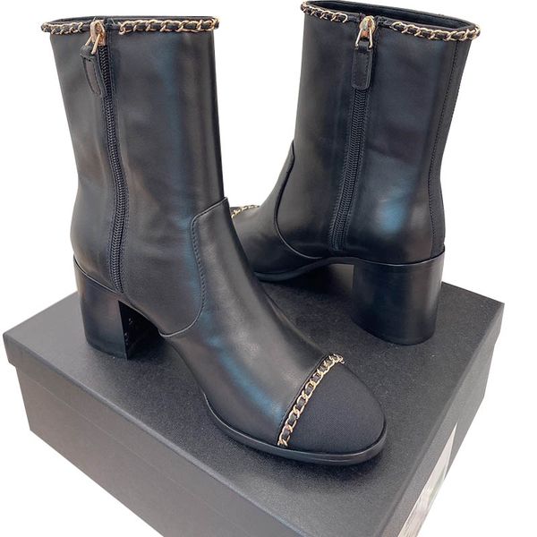 fall winter womens ankle boots classic black shoe with chain chunky heel 7cm /3cm designer retro round toe lambskin knight rainboots snow fa
fall winter womens ankle boots classic black shoe with chain chunky heel 7cm /3cm designer retro round toe lambskin knight rainboots snow fa