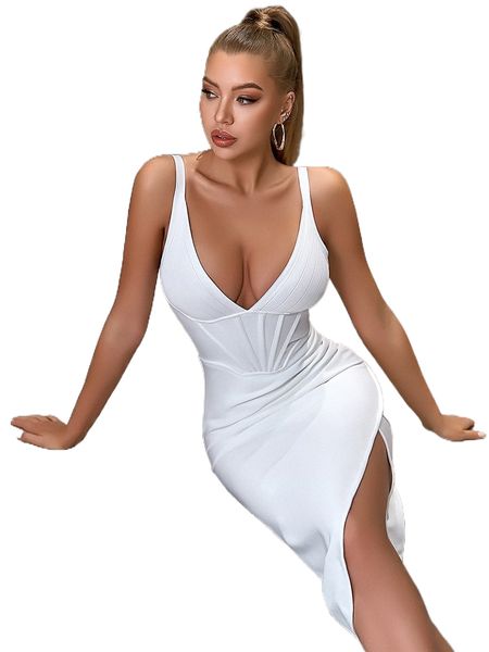 adyce v-neck split thigh backless bodycon date night party cami bandage dress 18uz#, Black;gray
adyce v-neck split thigh backless bodycon date night party cami bandage dress 18uz#, Black;gray