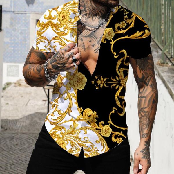 men's casual shirts luxury social shirt male short summer slim evening dress lapel oversized tee fashion print clothesmen's, White;black
men's casual shirts luxury social shirt male short summer slim evening dress lapel oversized tee fashion print clothesmen's, White;black