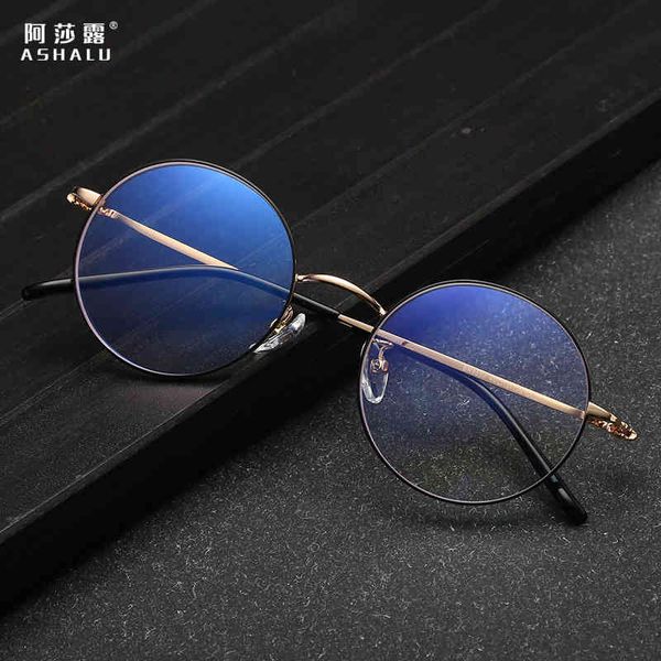 sunglasses asharo metal round anti blue light women's simple small frame flat lens art can be equipped with myopia glasses ewcs, White;black
sunglasses asharo metal round anti blue light women's simple small frame flat lens art can be equipped with myopia glasses ewcs, White;black