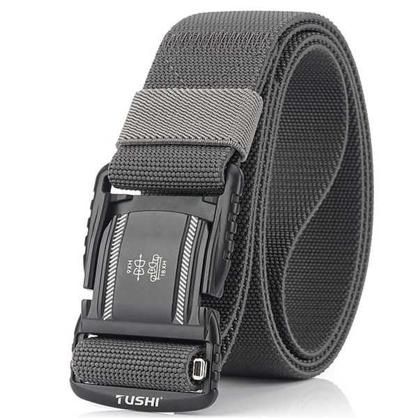 elastic men belt alloy magnetic buckle outdoor working tactical belt for jeans pants casual stretch overalls male waist belt 220811, Black;brown
elastic men belt alloy magnetic buckle outdoor working tactical belt for jeans pants casual stretch overalls male waist belt 220811, Black;brown