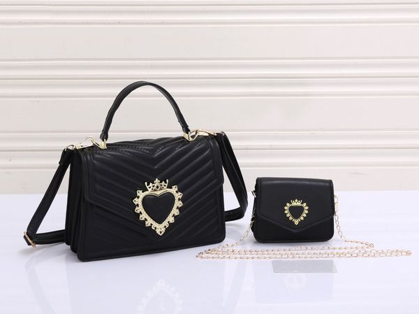 tz women's bags solid color simple style handbag heart crown pattern two-piece shoulder bag chain messenger bag 5 colors 2037#
tz women's bags solid color simple style handbag heart crown pattern two-piece shoulder bag chain messenger bag 5 colors 2037#