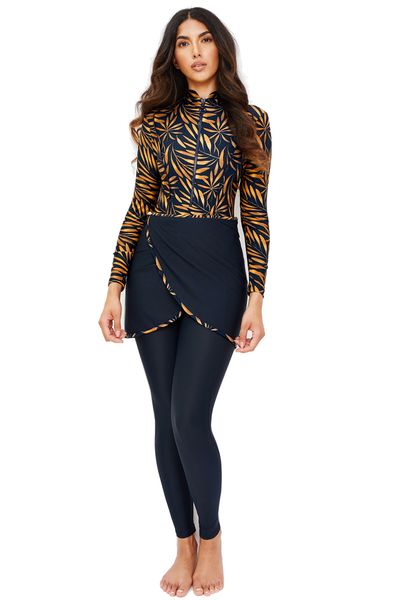 Muslim Swimwear Women Modest Patchwork Hijab Long Sleeves Sport Swimsuit 3pcs Islamic Burkinis Wear Bathing Suit
Muslim Swimwear Women Modest Patchwork Hijab Long Sleeves Sport Swimsuit 3pcs Islamic Burkinis Wear Bathing Suit