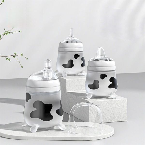 silicone baby feeding bottle cute cow imitating breast milk for born infant anti-colic anti-choking milk feeding supplies 220512
silicone baby feeding bottle cute cow imitating breast milk for born infant anti-colic anti-choking milk feeding supplies 220512
