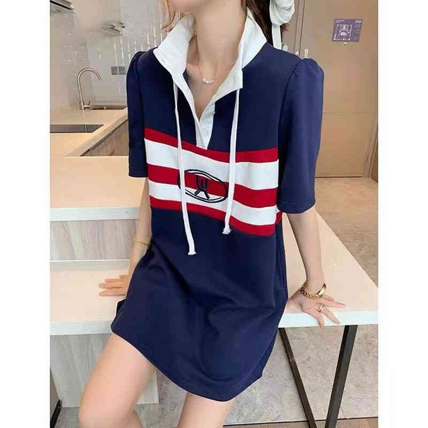 casual dresses summer casual skirt loose korean letter dress color matching lace up women's wear, Black;gray
casual dresses summer casual skirt loose korean letter dress color matching lace up women's wear, Black;gray