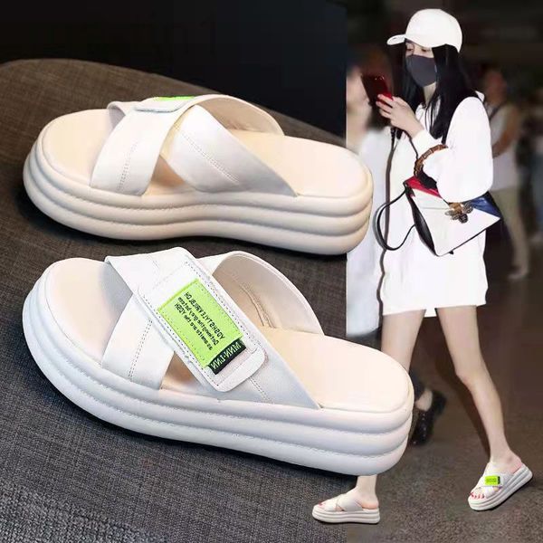 slippers designer women's slippers with thick soles wear 2022 new women's shoes in summer leisure fashion ins and cross sandals69e, Black
slippers designer women's slippers with thick soles wear 2022 new women's shoes in summer leisure fashion ins and cross sandals69e, Black