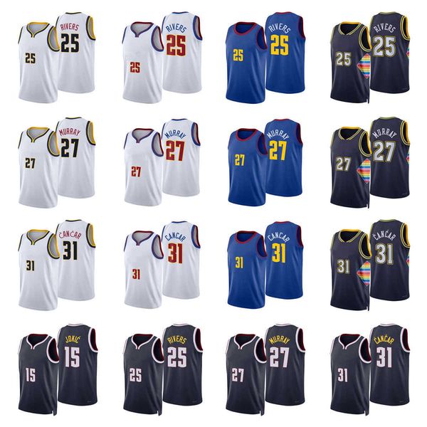 printed city basketball jerseys jamal 27 nikola 15 murray jokic 25 austin 31 vlatko cancar rivers jersey color white blue black custom, Black;red
printed city basketball jerseys jamal 27 nikola 15 murray jokic 25 austin 31 vlatko cancar rivers jersey color white blue black custom, Black;red