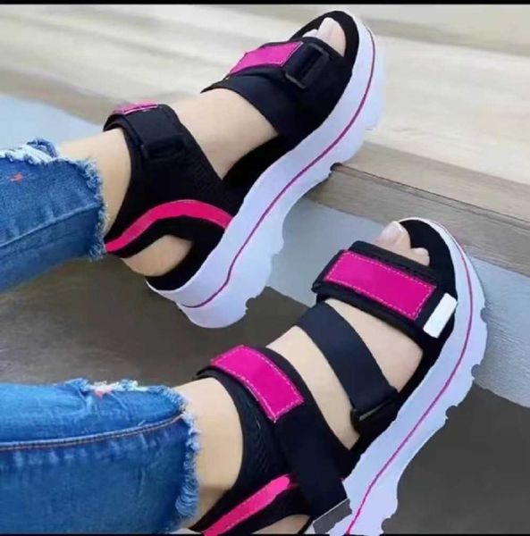 fashion platform wedge sandals designer sports slippers women hook loop strap sandal shoes high heel ankle flats mid heels beach sliders sli, Black
fashion platform wedge sandals designer sports slippers women hook loop strap sandal shoes high heel ankle flats mid heels beach sliders sli, Black