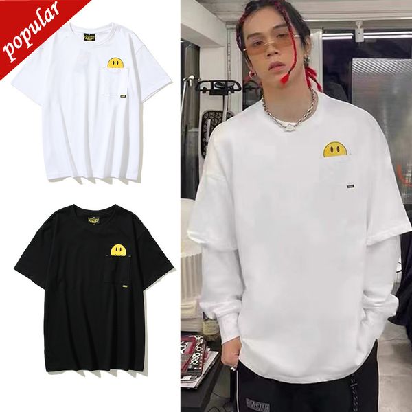 brand men's fashion trend clothing wholesale pocket smiley face short sleeve high loose simple bottoms t-shirt, White;black
brand men's fashion trend clothing wholesale pocket smiley face short sleeve high loose simple bottoms t-shirt, White;black