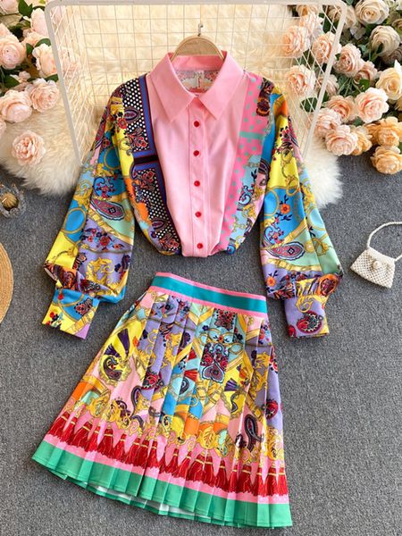 spring fashion temperament exotic print lapel puff sleeve shirt female high waist slim skirt suit c597 220719, White
spring fashion temperament exotic print lapel puff sleeve shirt female high waist slim skirt suit c597 220719, White