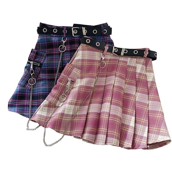 harajuku plaid skirt women punk y2k high waist mini tennis skirts uniform chain pocket aline streetwear vintage belt 220701, Black
harajuku plaid skirt women punk y2k high waist mini tennis skirts uniform chain pocket aline streetwear vintage belt 220701, Black