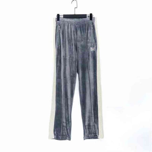grey awge needles pants men butterfly embroidery ribbon needles women sweatpants trousers clothing t220803, Black
grey awge needles pants men butterfly embroidery ribbon needles women sweatpants trousers clothing t220803, Black
