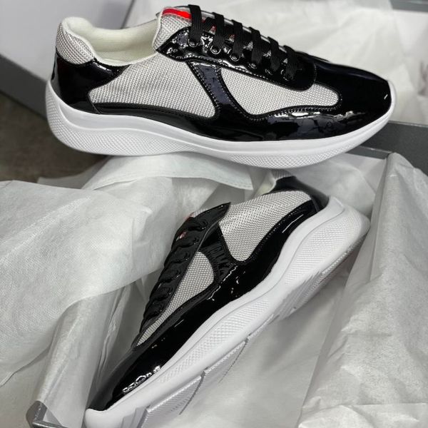 classic casual shoes men america cup designer sneakers patent leather and nylon flat trainers black blue mesh lace-up outdoor runner with br
classic casual shoes men america cup designer sneakers patent leather and nylon flat trainers black blue mesh lace-up outdoor runner with br