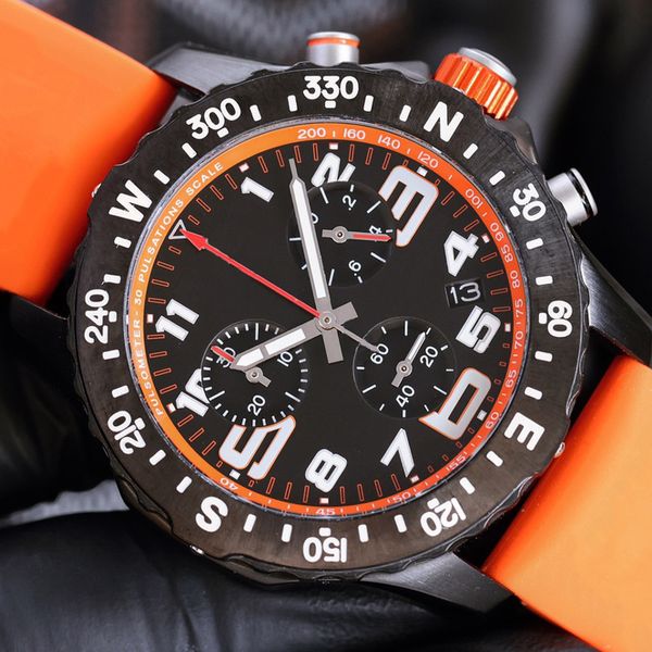 man watches quartz movement watch 44mm round bezel fashion business rubber wristwatches montre de luxe, Slivery;brown
man watches quartz movement watch 44mm round bezel fashion business rubber wristwatches montre de luxe, Slivery;brown