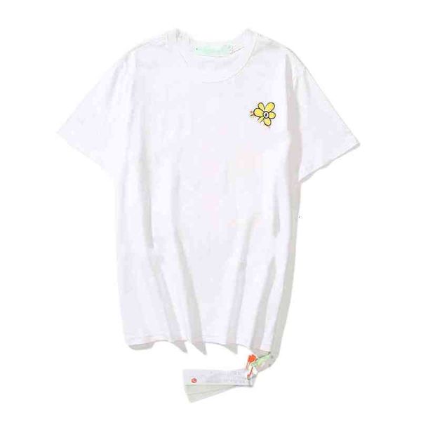 off men's t-shirts daisy print short sleeve american loose ow arrow geometry t-shirtprinted letter x on the back, White;black
off men's t-shirts daisy print short sleeve american loose ow arrow geometry t-shirtprinted letter x on the back, White;black