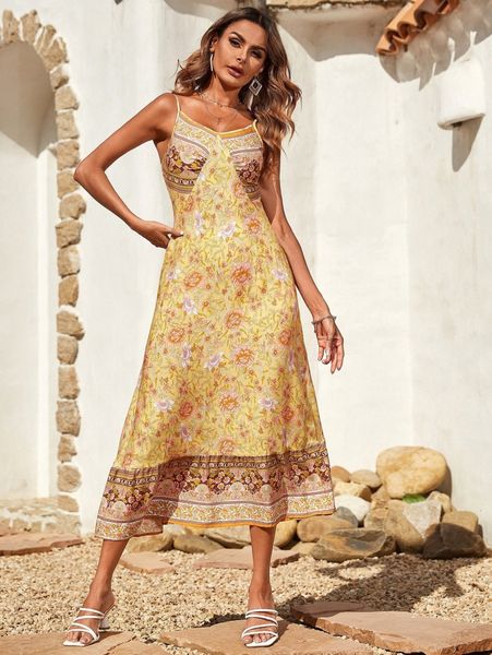 floral print ruffle hem cami dress b3jj#, Black;gray
floral print ruffle hem cami dress b3jj#, Black;gray