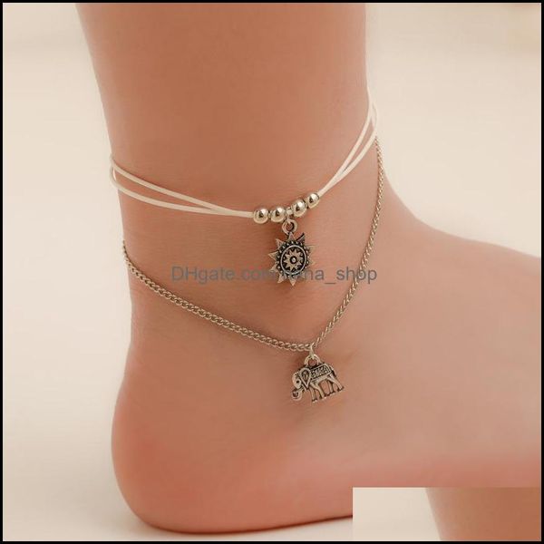 anklets fashion personality retro female models layered sun flower elephant pendant rope chain foot anklet nanashop drop del nanashop dhsdh, Red;blue
anklets fashion personality retro female models layered sun flower elephant pendant rope chain foot anklet nanashop drop del nanashop dhsdh, Red;blue