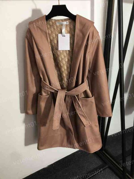 womens designer trench coats fashion brand logo print belt pocket decorated hooded woolen coat luxury plus size jackets women clothing, Tan;black
womens designer trench coats fashion brand logo print belt pocket decorated hooded woolen coat luxury plus size jackets women clothing, Tan;black