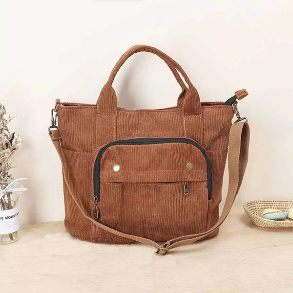 luxury corduroy shoulder bags ladies vintage designer shopping bag zipper girl student schoolbag solid color handbags casual handbag with ou
luxury corduroy shoulder bags ladies vintage designer shopping bag zipper girl student schoolbag solid color handbags casual handbag with ou