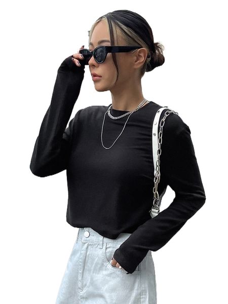 dazy solid crop tee q6zy#, White