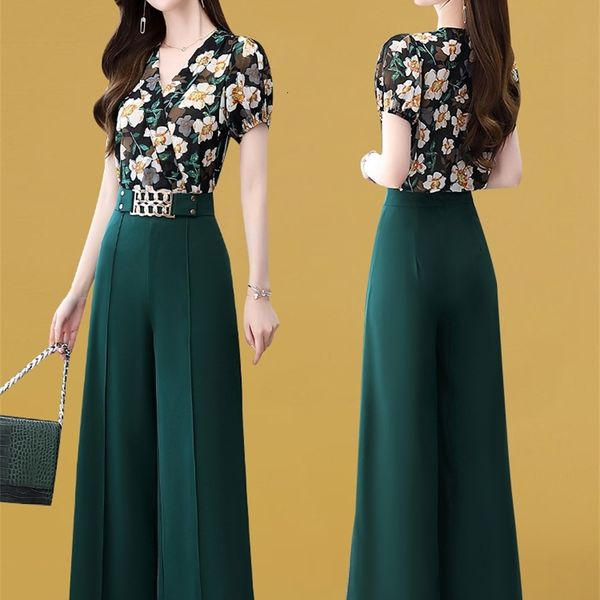 women's two piece pants suit women's summer 2022 fashion and foreign temperament chiffon wide leg pants two-piece set j5mo, White
women's two piece pants suit women's summer 2022 fashion and foreign temperament chiffon wide leg pants two-piece set j5mo, White