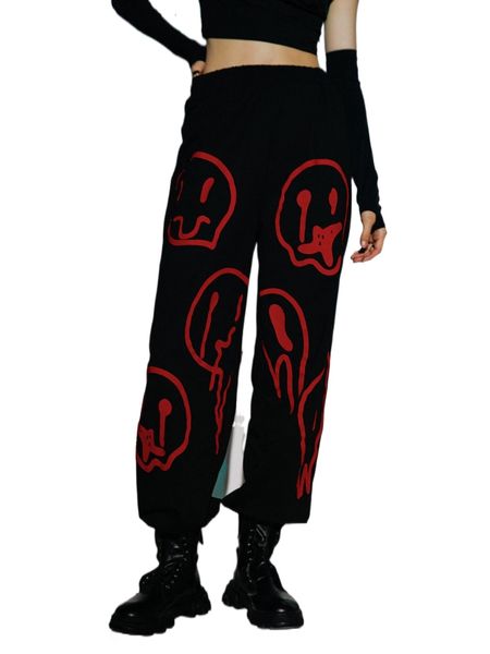romwe allover print sweatpants o8gw#, Black;white 
romwe allover print sweatpants o8gw#, Black;white