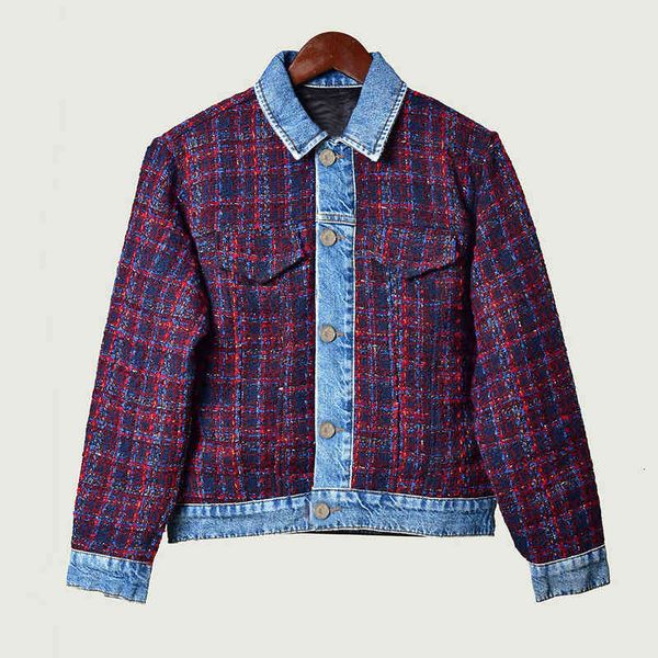 women's jackets style in autumn and winter of small fragrance wind woven tweed stitched lady denim jacket, Black;brown
women's jackets style in autumn and winter of small fragrance wind woven tweed stitched lady denim jacket, Black;brown