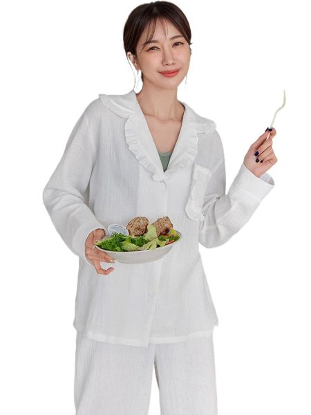 dazy solid drop shoulder button up pocket front frill trim pj set m1v5#, Black;red
dazy solid drop shoulder button up pocket front frill trim pj set m1v5#, Black;red