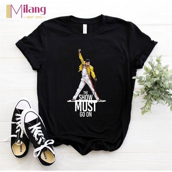 women freddie the queen band black tshirts female short sleeve tees summer brand rock clothing girl 220526, White
women freddie the queen band black tshirts female short sleeve tees summer brand rock clothing girl 220526, White