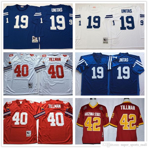 ncaa college 75th vintage football mitchell and ness 40 pat tillman jersey stitched 19 johnny jerseys unitas shirt black white blue red, Black;red
ncaa college 75th vintage football mitchell and ness 40 pat tillman jersey stitched 19 johnny jerseys unitas shirt black white blue red, Black;red