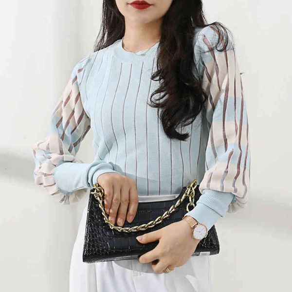 women's hoodies sweatshirts autumn and winter round neck pit strip bubble sleeve loose thin sweater contrast color bottomed blouse wome, Black
women's hoodies sweatshirts autumn and winter round neck pit strip bubble sleeve loose thin sweater contrast color bottomed blouse wome, Black