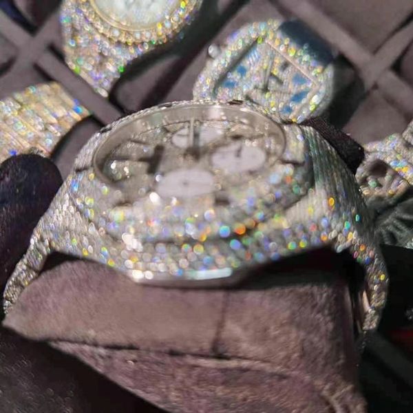 luxury mens watches moissanite mosang stone diamond watch movement watches for men montre de luxe wristwatch mechanical automatic 904l, Slivery;brown
luxury mens watches moissanite mosang stone diamond watch movement watches for men montre de luxe wristwatch mechanical automatic 904l, Slivery;brown