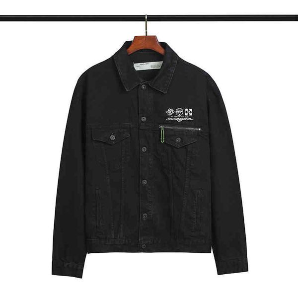 2022 autumn winter off basic letters washed used denim et men's and women's batch, Black
2022 autumn winter off basic letters washed used denim et men's and women's batch, Black