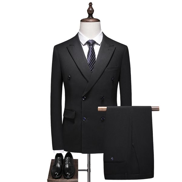 new men's suits autumn solid color casual slim suit double-row two-button plus size three-piece professional formal suit, White;black
new men's suits autumn solid color casual slim suit double-row two-button plus size three-piece professional formal suit, White;black