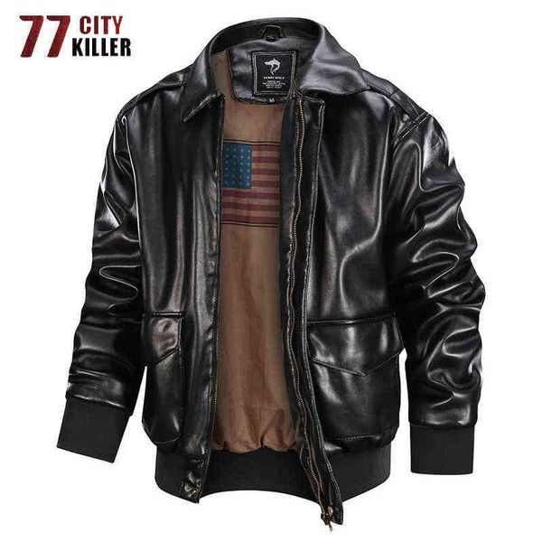 77city killer ma-1 pu leather jacket men autumn winter military bomber pilot jackets tactical multi-pocket faux leather coats t220728, Black
77city killer ma-1 pu leather jacket men autumn winter military bomber pilot jackets tactical multi-pocket faux leather coats t220728, Black