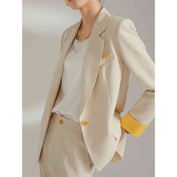 women's two piece pants texture contrast color flanging nine point sleeve suit set women's thin fashion professional, White
women's two piece pants texture contrast color flanging nine point sleeve suit set women's thin fashion professional, White