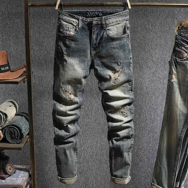 men's jeans old patch slim skinny korean fashion elastic washed straight tube brand pants llpg, Blue
men's jeans old patch slim skinny korean fashion elastic washed straight tube brand pants llpg, Blue