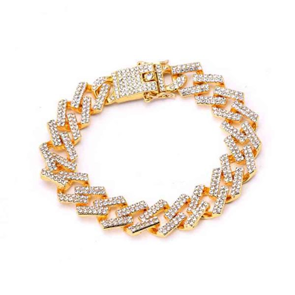 2021 selling hips hops men's gold plated pave cuban link chain bracelet with diamond, Golden;silver
2021 selling hips hops men's gold plated pave cuban link chain bracelet with diamond, Golden;silver