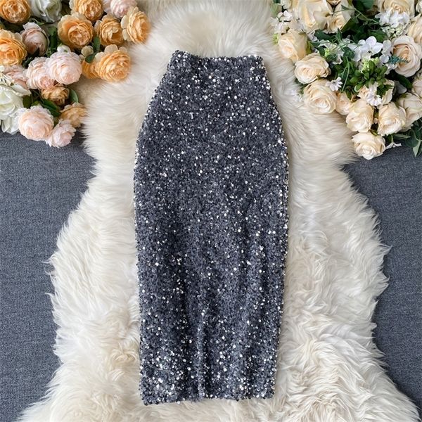 fitaylor women spring sequins slim shinny skirt autumn trend high waist skirts korean elegant mid length bodycon jupe 220317, Black
fitaylor women spring sequins slim shinny skirt autumn trend high waist skirts korean elegant mid length bodycon jupe 220317, Black