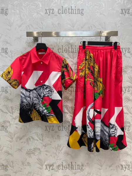 red high-end womens dresses sets 2022ss designer girls polo shirts with long skirts pop color animal print short sleeve shirt skirt boho dre, White
red high-end womens dresses sets 2022ss designer girls polo shirts with long skirts pop color animal print short sleeve shirt skirt boho dre, White