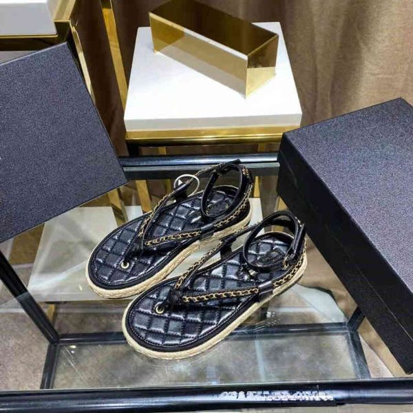 xiaoxiangfeng straw 2022 spring new chain hemp rope bottom fairy wind beach sandals, Black
xiaoxiangfeng straw 2022 spring new chain hemp rope bottom fairy wind beach sandals, Black