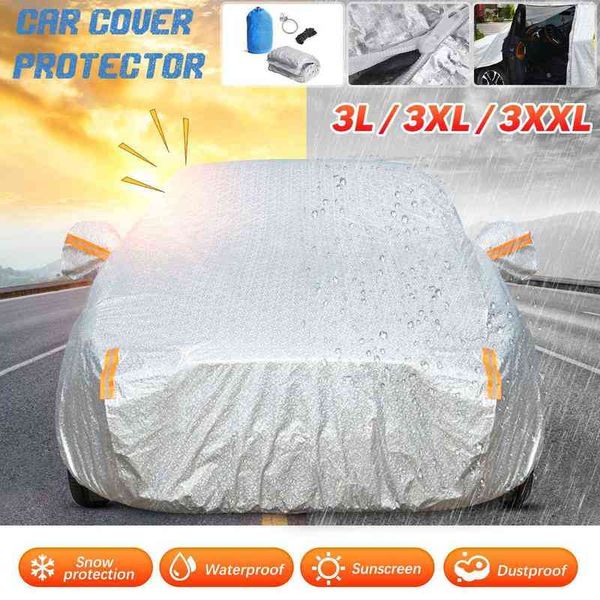universal full car cover waterproof thicken cotton ice frost protection snow-proof cover sunshade w/anti theft lock w220322
universal full car cover waterproof thicken cotton ice frost protection snow-proof cover sunshade w/anti theft lock w220322
