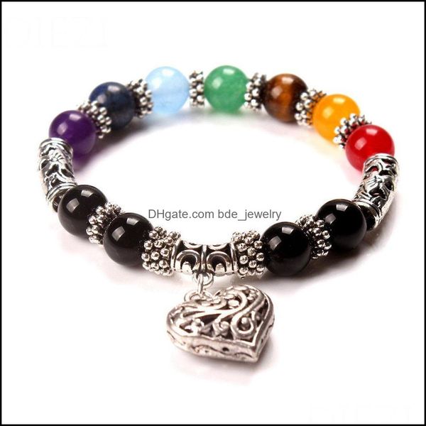 charm bracelets chakra men jewelry women 7 crystals stone pray mala heart bracelet drop delivery 2021 bdejewelry dhwfc, Golden;silver
charm bracelets chakra men jewelry women 7 crystals stone pray mala heart bracelet drop delivery 2021 bdejewelry dhwfc, Golden;silver