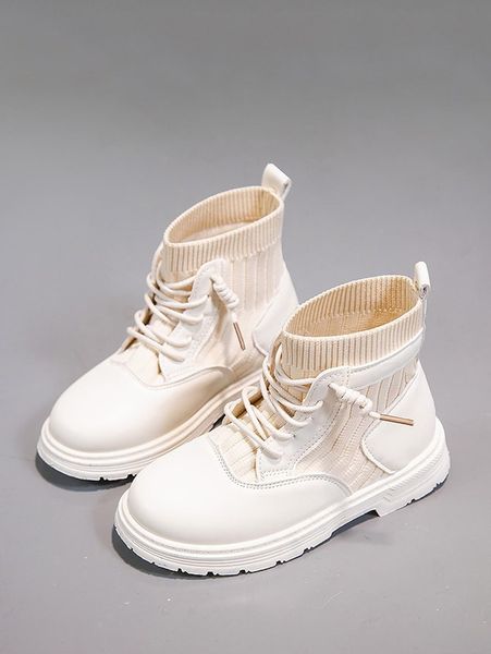 kids lace-u front combat boots she, Black;grey