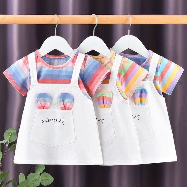girl's dresses summer girls dress style pure cotton thin short sleeve fashion colorful baby soft skin cute children's skirts, Red;yellow
girl's dresses summer girls dress style pure cotton thin short sleeve fashion colorful baby soft skin cute children's skirts, Red;yellow